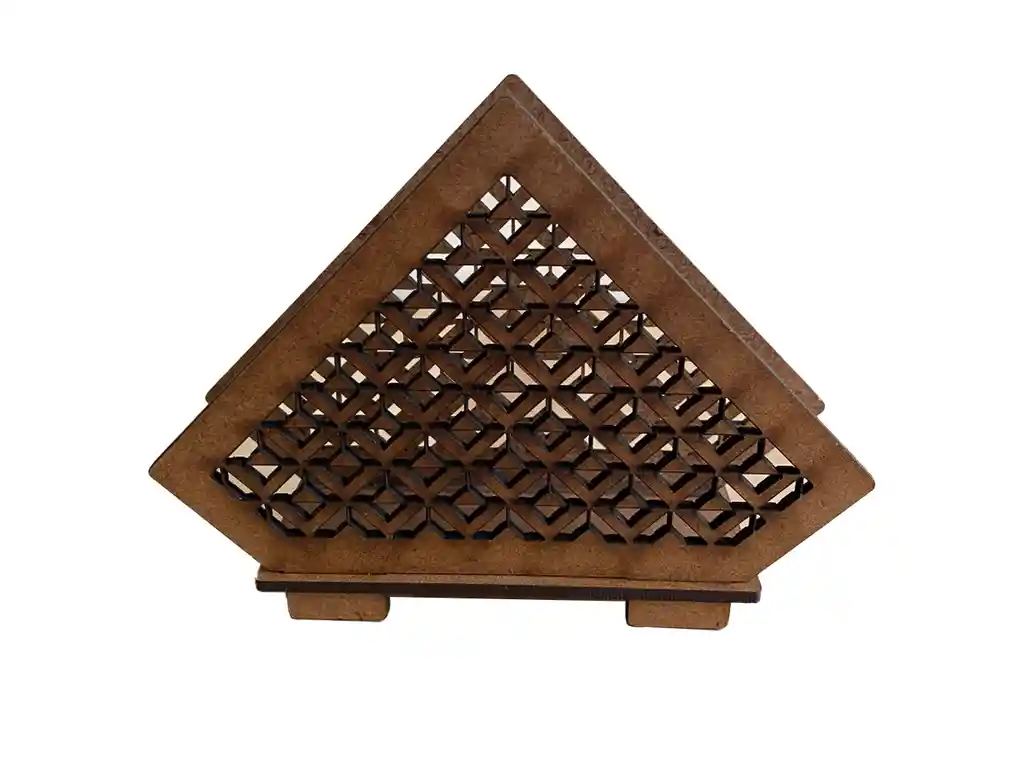 Servilletero Pequeño De Madera (diamante)