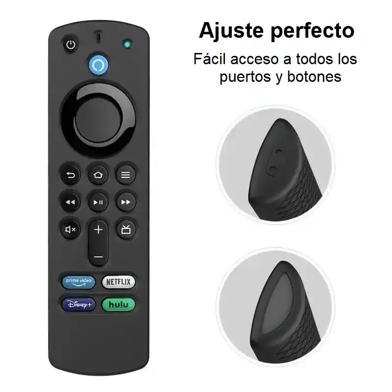 Funda Forro Protector Control Amazon Fire Tv Stick 3ra Gen, Negro