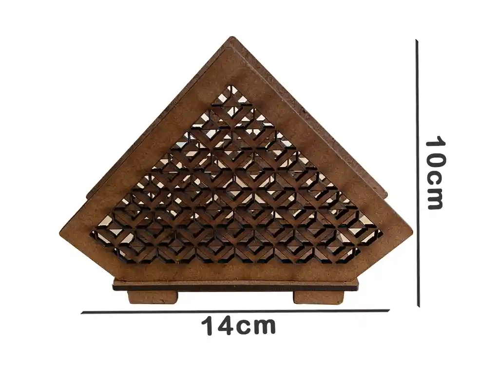 Servilletero Pequeño De Madera (diamante)