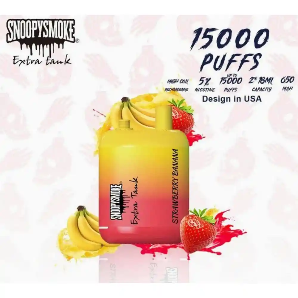 Snoopy Smoke Vaper 15000 Puffs Banana Fresa