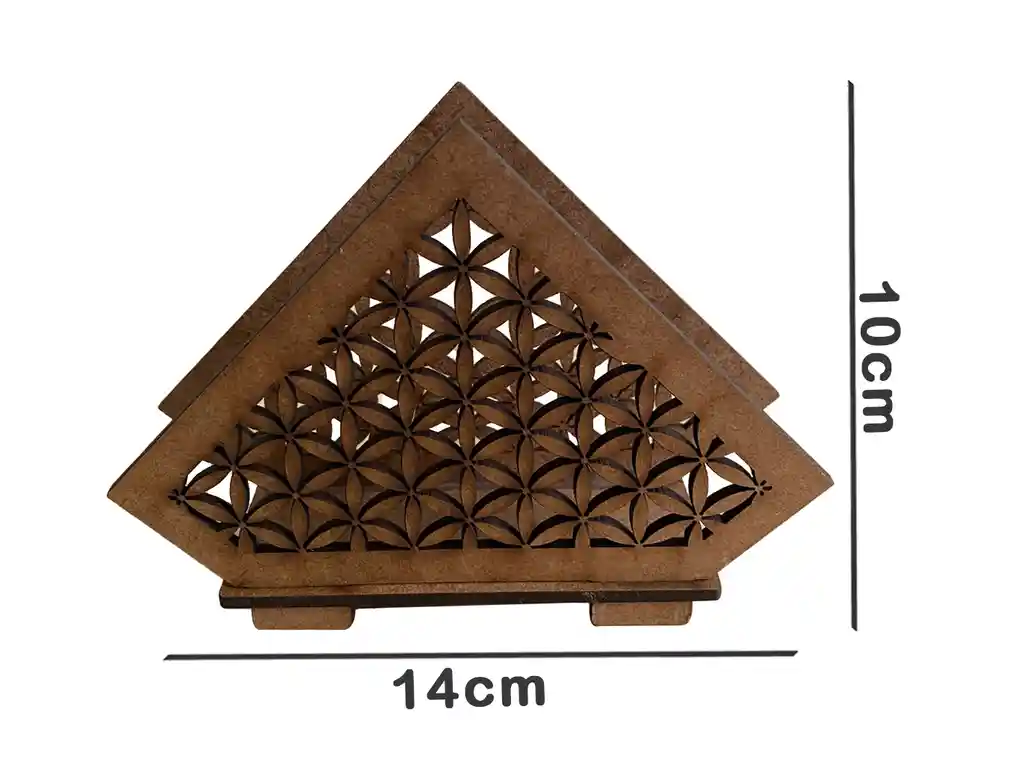 Servilletero Pequeño De Madera (flor)