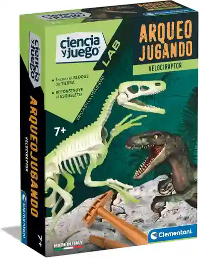 Juego Didáctico Arqueojugando Fósiles De Velociraptor Niños