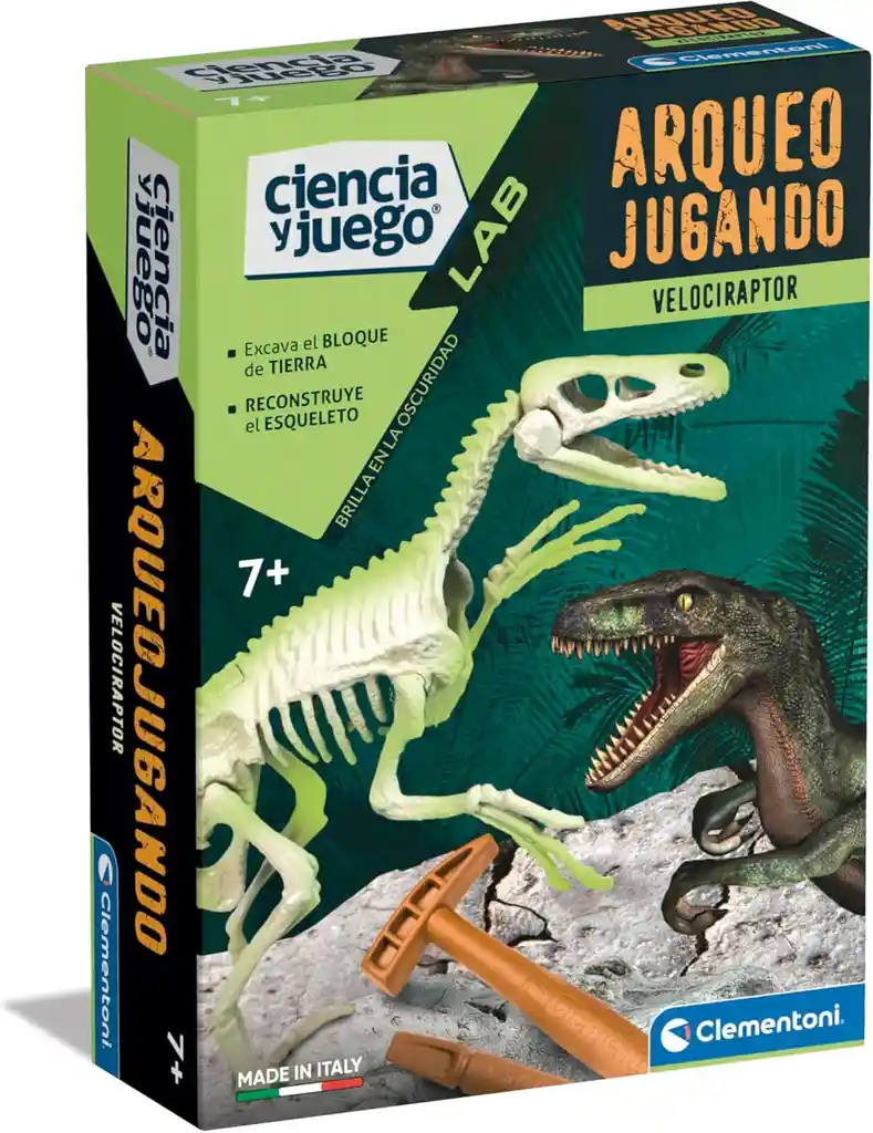 Juego Didáctico Arqueojugando Fósiles De Velociraptor Niños