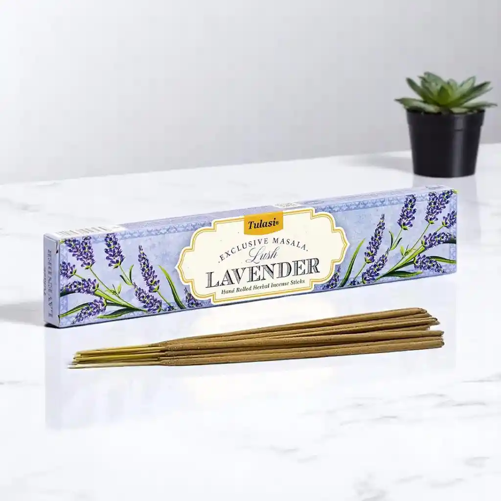 Incienso Tulasi Masala Lavanda Exuberante – Relajación Y Meditación