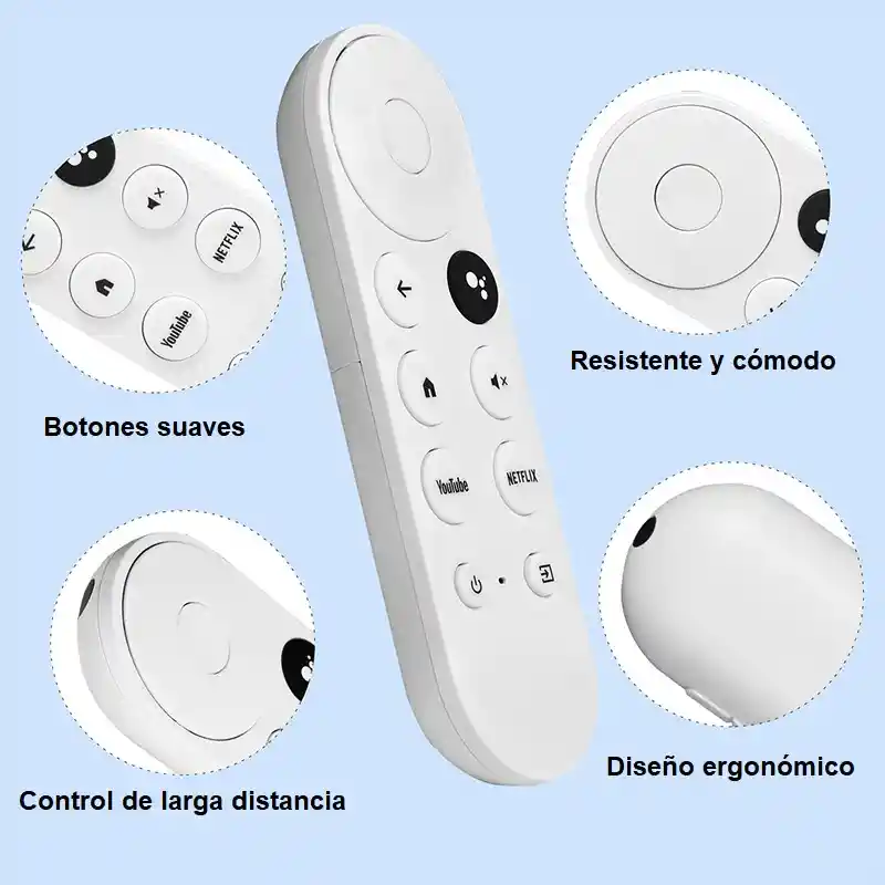 Control Remoto Compatible Con Google Chromecast G9n9n, Con Función Voz