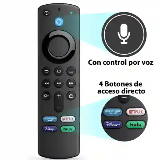 Control Para Amazon Fire Tv 1, 2, 3 Gen, Stick, 4k Max, Con Voz, Bt