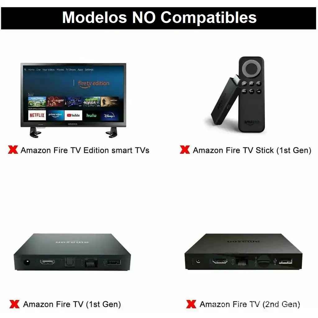 Control Para Amazon Fire Tv 1, 2, 3 Gen, Stick, 4k Max, Con Voz, Bt
