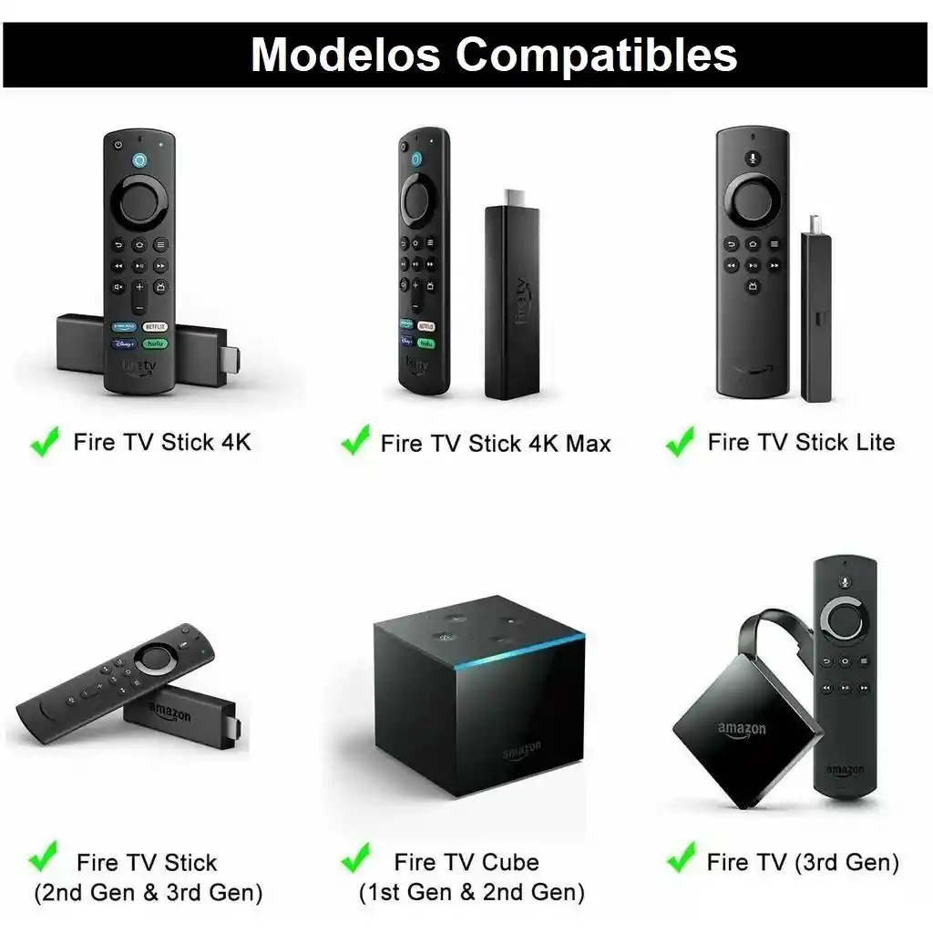 Control Para Amazon Fire Tv 1, 2, 3 Gen, Stick, 4k Max, Con Voz, Bt