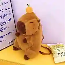 🎒✨ Mochila De Peluche Capibara – Ternura Compacta Para Tu Día A Día
