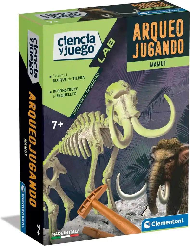 Juego Didáctico Arqueojugando Fósiles De Mamut Niños