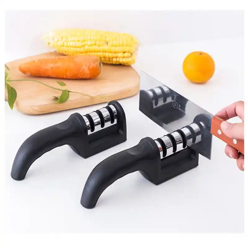 Afilador De Cuchillos 3 Pasos Ergonómico Para El Hogar Antideslizante
