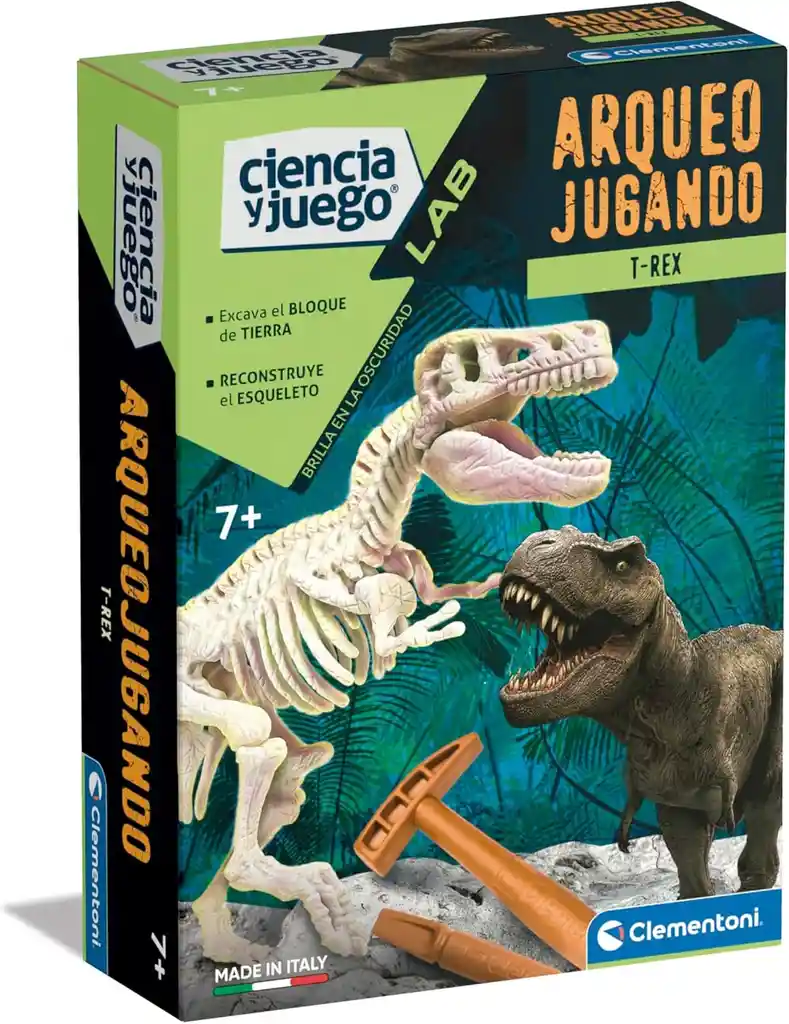 Juego Didáctico Arqueojugando T-rex Fosforescente Para Niños