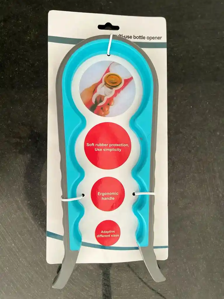 Destapador De Recipientes Frascos Tarros Botellas 4 Tamaños, Azul