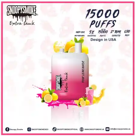 Snoopy Smoke Vapper 15000 Puffs Limonade Rosada