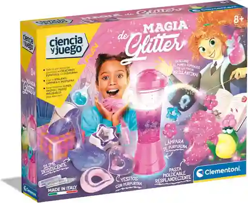 Juego Magia Brillante Con Purpurina Y Slime Para Niños