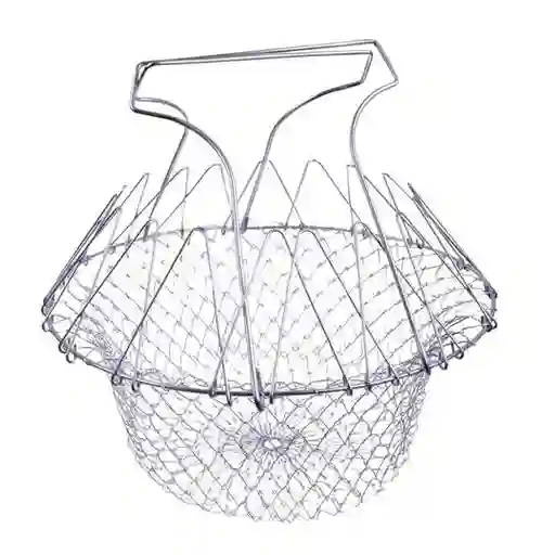 Escurridor Plegable En Acero Inoxidable, Cesta De Malla