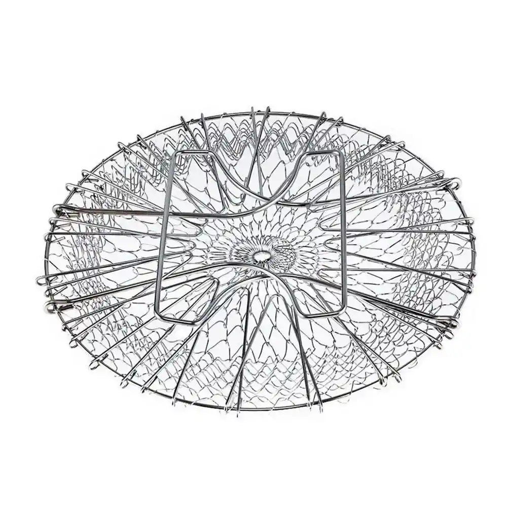Escurridor Plegable En Acero Inoxidable, Cesta De Malla