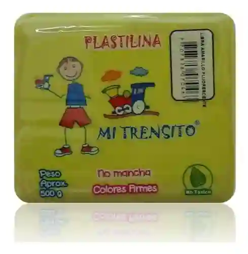 Plastilina En Barra - 500g Amarillo Fluorecente