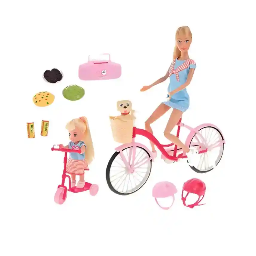 Muñeca Defa Lucy Paseo Al Aire Libre Con Accesorios