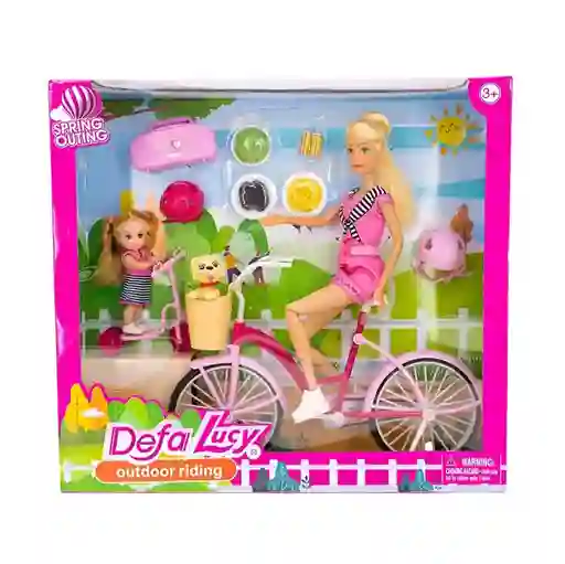 Muñeca Defa Lucy Paseo Al Aire Libre Con Accesorios