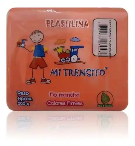 Plastilina En Barra 250g - Naranja Fluorecente