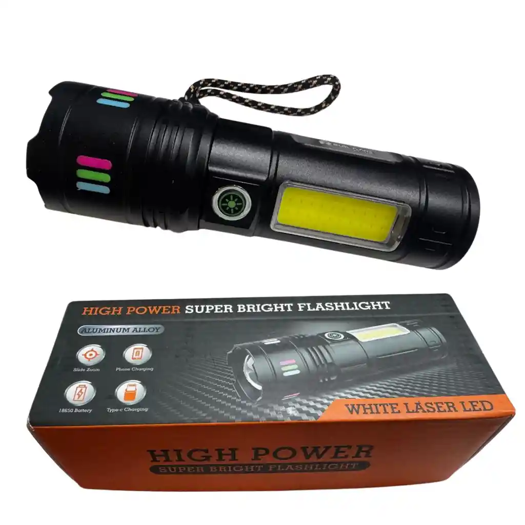 Linterna Led Tactica Recargable Zoom Camping Portatil Rl-706