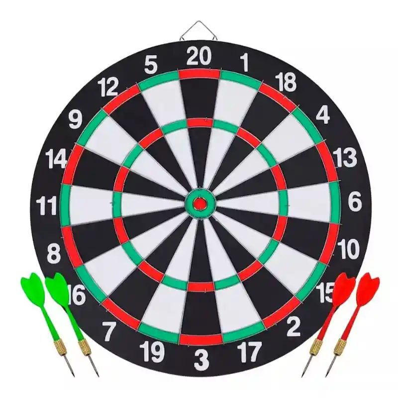 Juego De Dardos Tiro Al Blanco Tablero Reversible