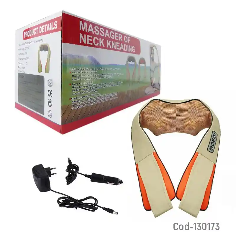 Masajeador Corporal Cervical Cuello Espalda Brazos Electrico Color Beige