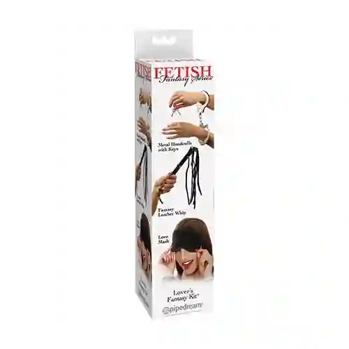 Kit Fetish De Antifaz + Esposas + Látigo Jueguetes sexuales