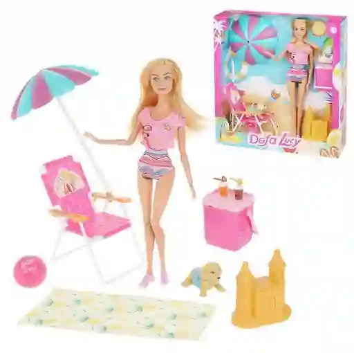 Muñeca Defa Lucy Dia En La Playa Con Accesorios