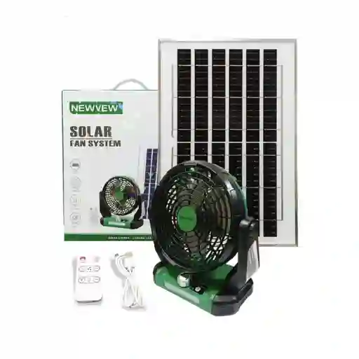 Ventilador Panel Solar Recargable Portátil