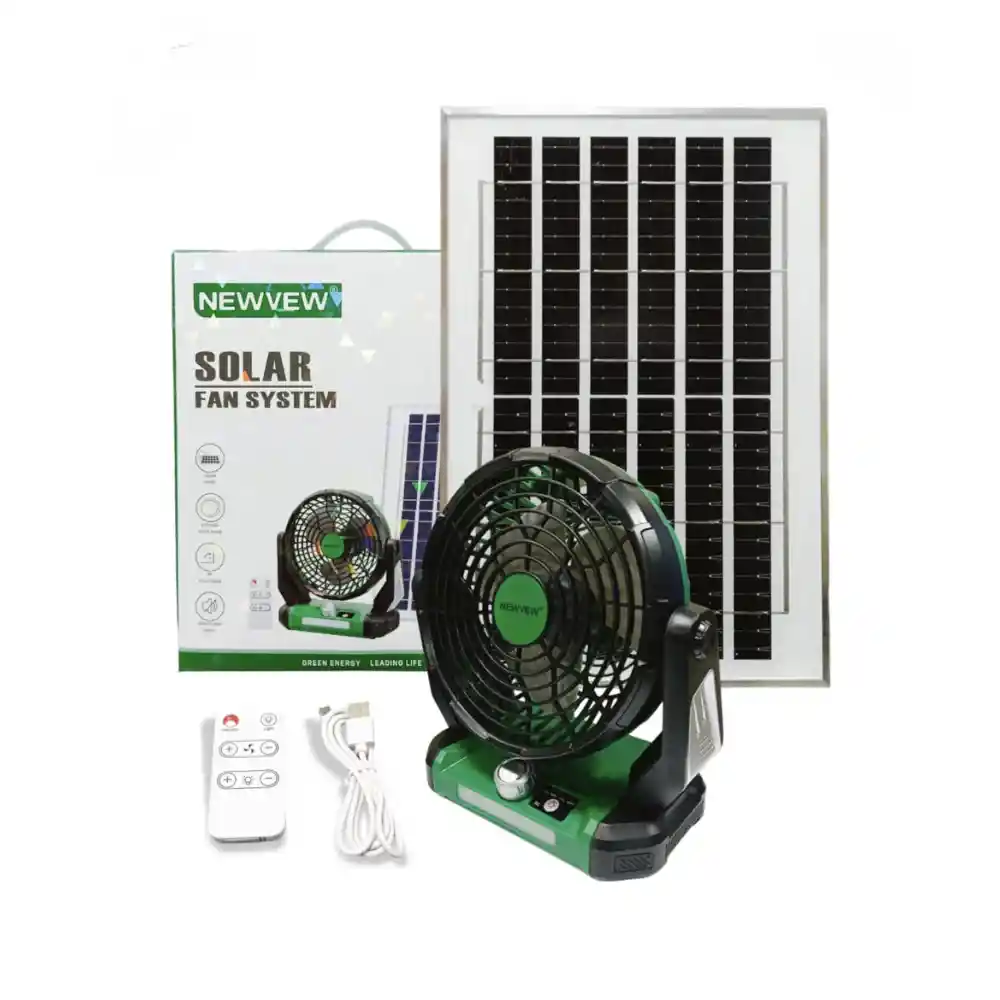 Ventilador Panel Solar Recargable Portátil