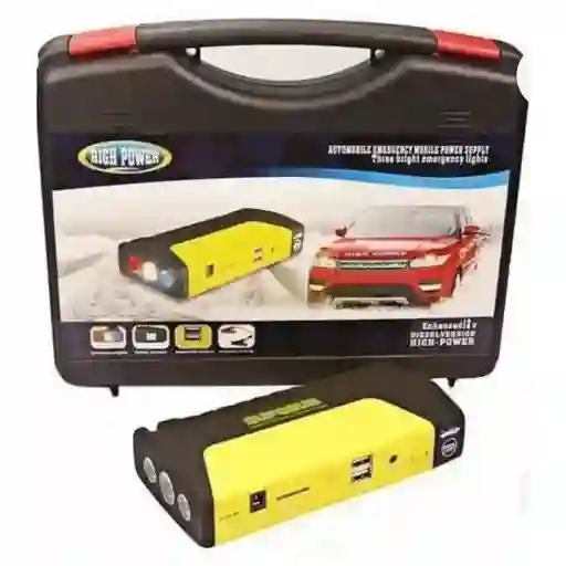 Iniciador Batería Para Carro + Estuche Linterna Emergencia Power Bank