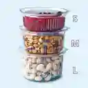 Contenedor Redondo Con Bisagra Mini Pack M - 12oz