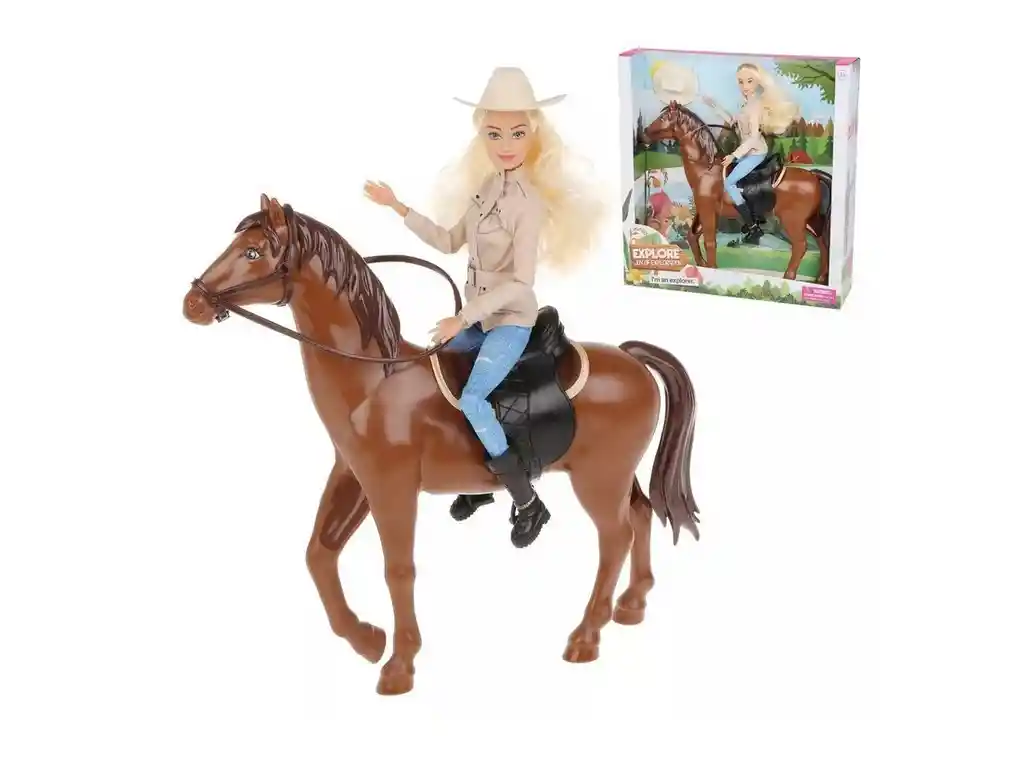Muñeca Defa Lucy Exploradora A Caballo Con Accesorios