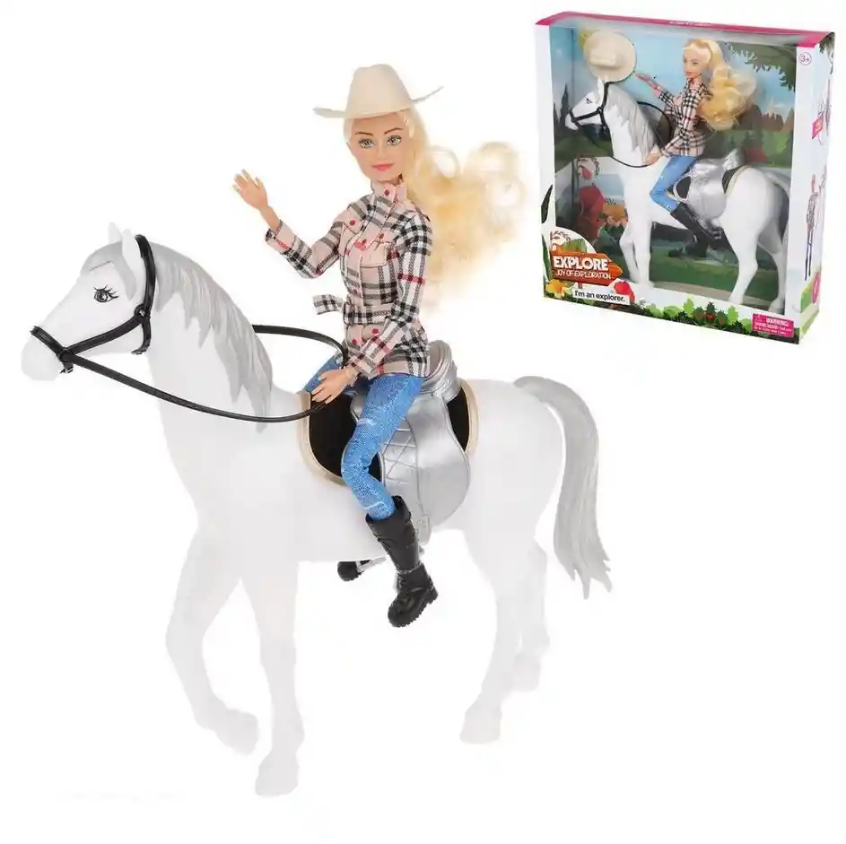 Muñeca Defa Lucy Exploradora A Caballo Con Accesorios