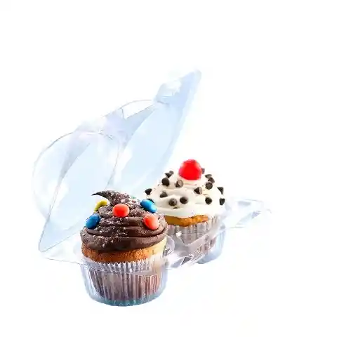 Contenedor Visual Vi Cupcake Con Tapa
