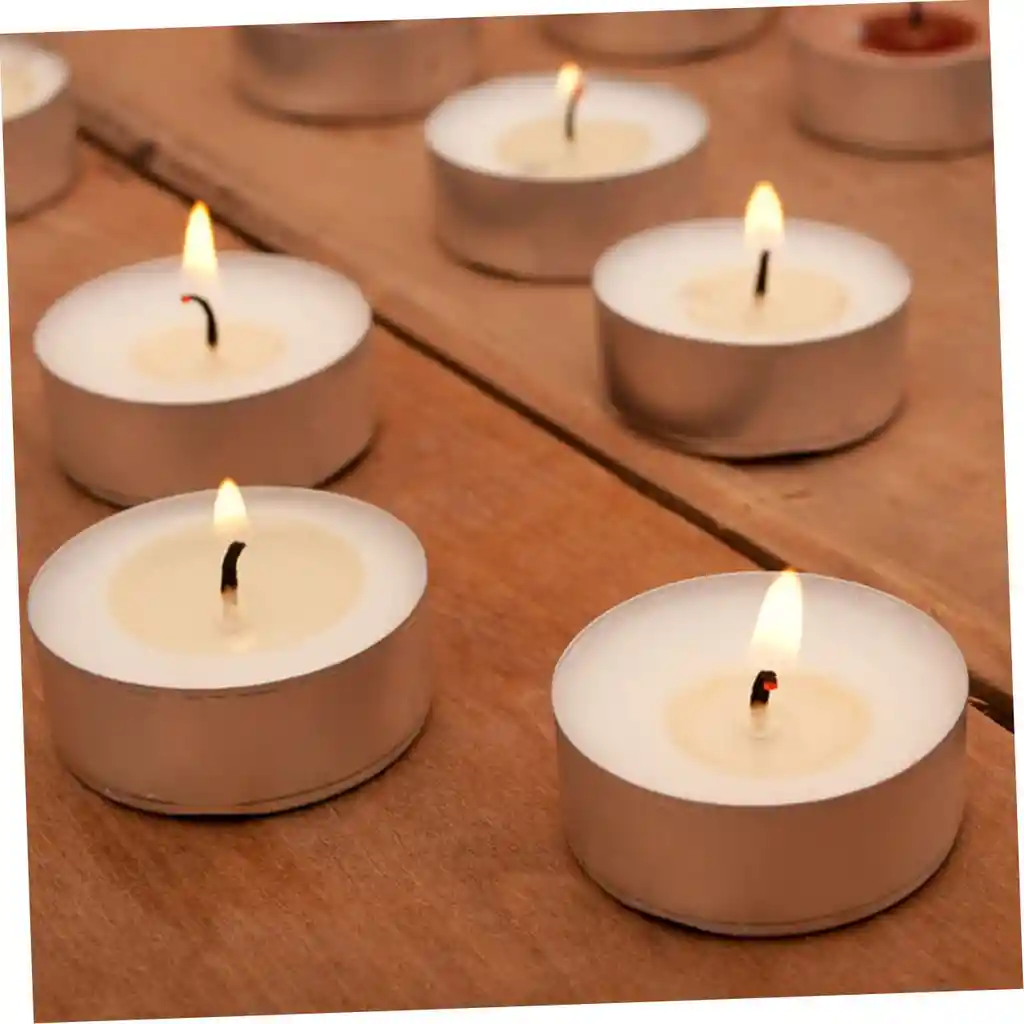 Vela Veladora Velita Esperma Cera Romantica Blanca 32 Pequeña Pebetero Decorativa Baño Té Redonda