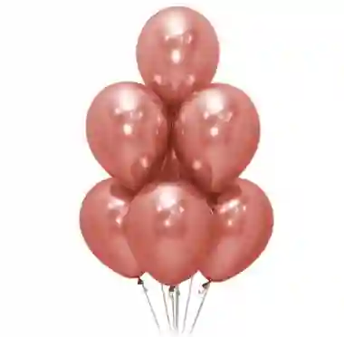 Globos Bombas R12 Rosa Reflex Deluxe Cromados X 12 Und