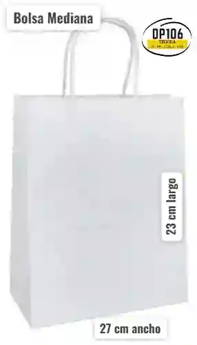 Bolsa De Regalo Blanca 23 X 26 X 1 Und