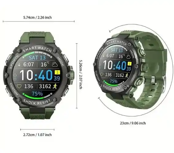 Reloj Smartwatch Tank3 Mobulaa Verde