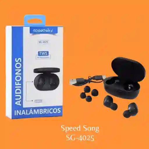 Audifonos Tws Inalambricos Bt Speed Song Sg-4025 Con Estuche