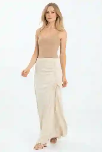 Falda Hyacinth Color Beige Claro Talla 8