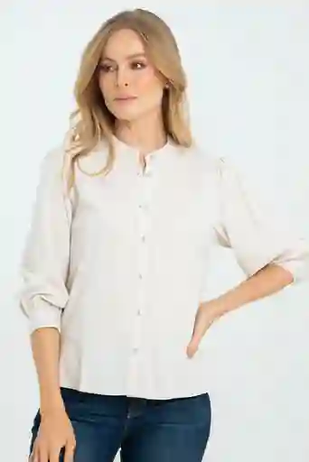 Camisa Lauren Color Beige Claro Talla S