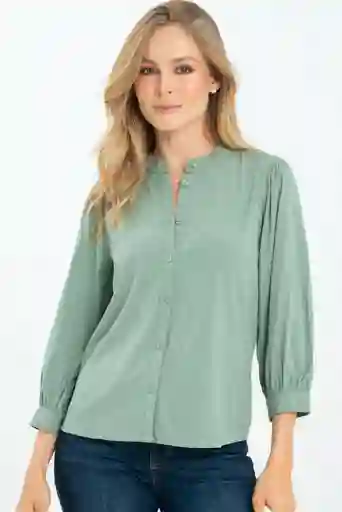 Camisa Lauren Color Verde Marino Talla L