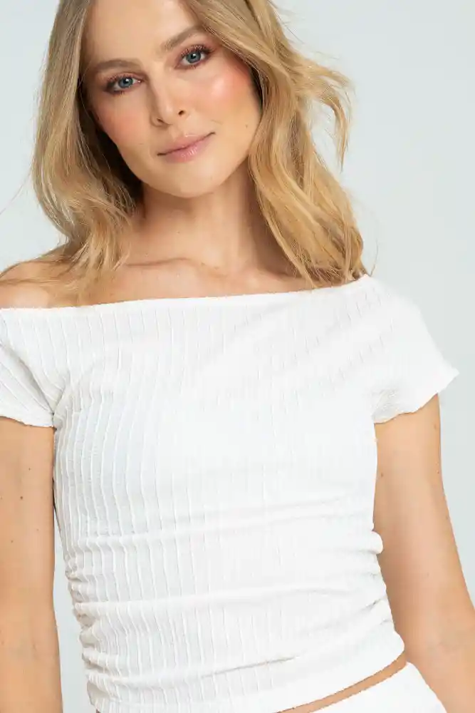 Blusa Rushk Color Blanco Crudo Talla Xs