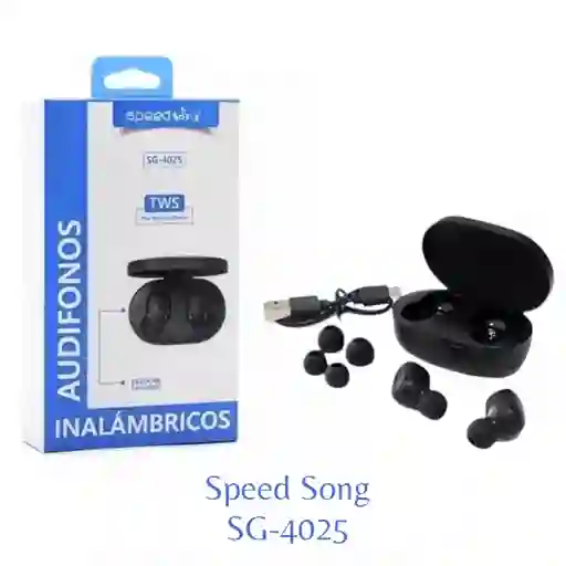 Audifonos Tws Inalambricos Bt Speed Song Sg-4025 Con Estuche