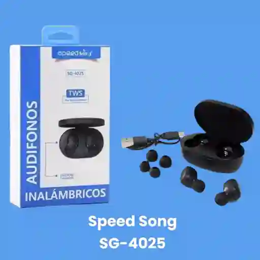 Audifonos Tws Inalambricos Bt Speed Song Sg-4025 Con Estuche