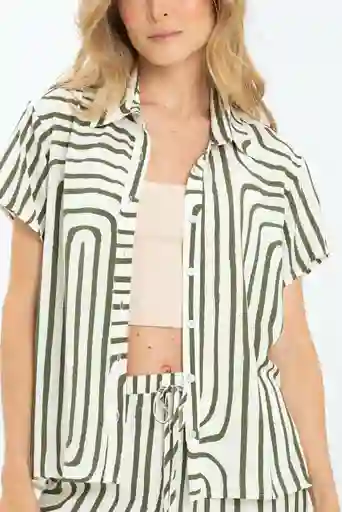 Camisa Bellamy Color Verde Militar Talla Xl