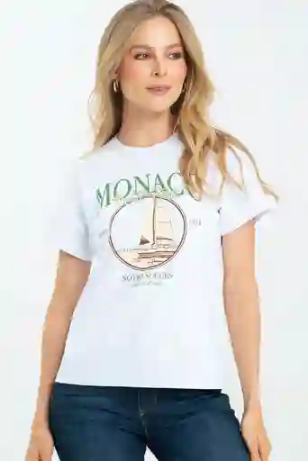 Camiseta Monaco Color Blanco Talla S